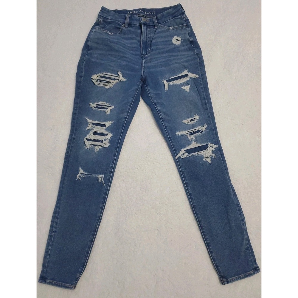American Eagle Dream Jean Women 6 Reg Curvy Hi Rise Jegging Distressed